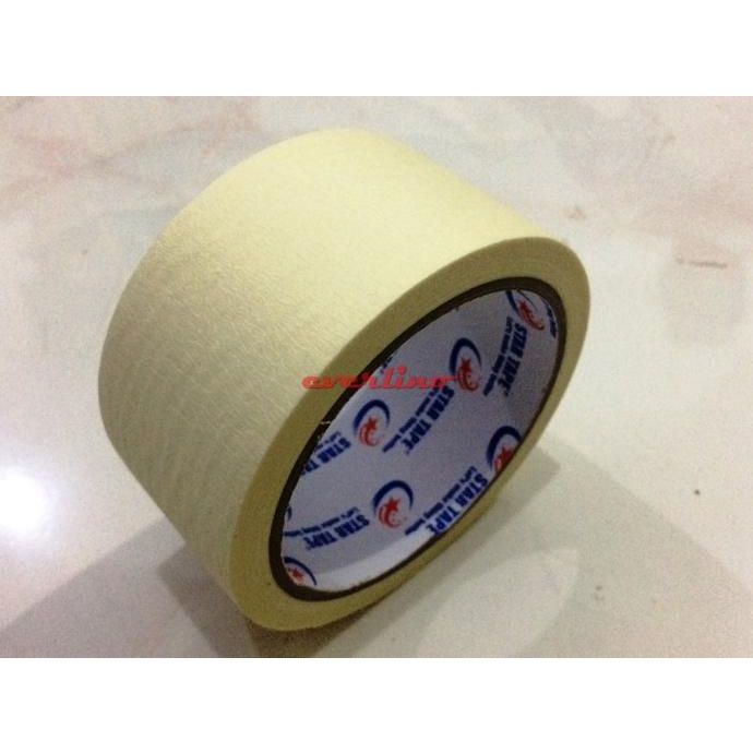 

READY berkah STAR 48 mm / 2 inch Masking Tape Isolasi Lakban Selotip Kertas |COD