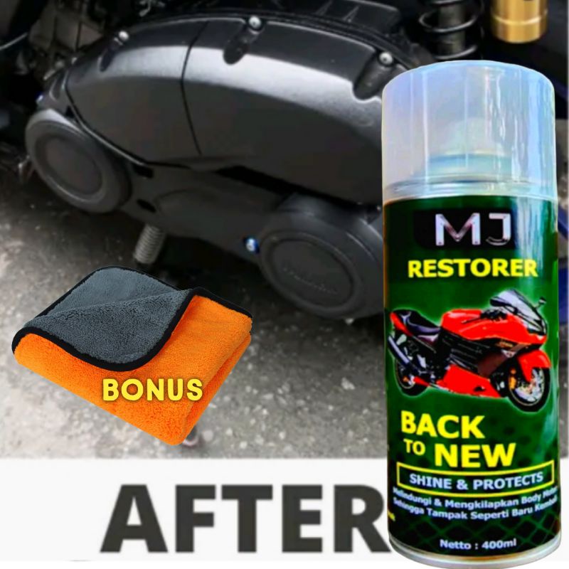 MJ NEW restorer Pengkilap motor /Penghitam kendaraan/motor/mobil/body dofp/glossy/daun talas