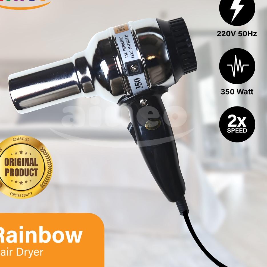 PROMO HARI INI AIUEO | Hair Dryer Murah Rainbow Alat Pengering Rambut 350 Watt Hairdryer Anjing Kucing Low Watt Kecil Murah 