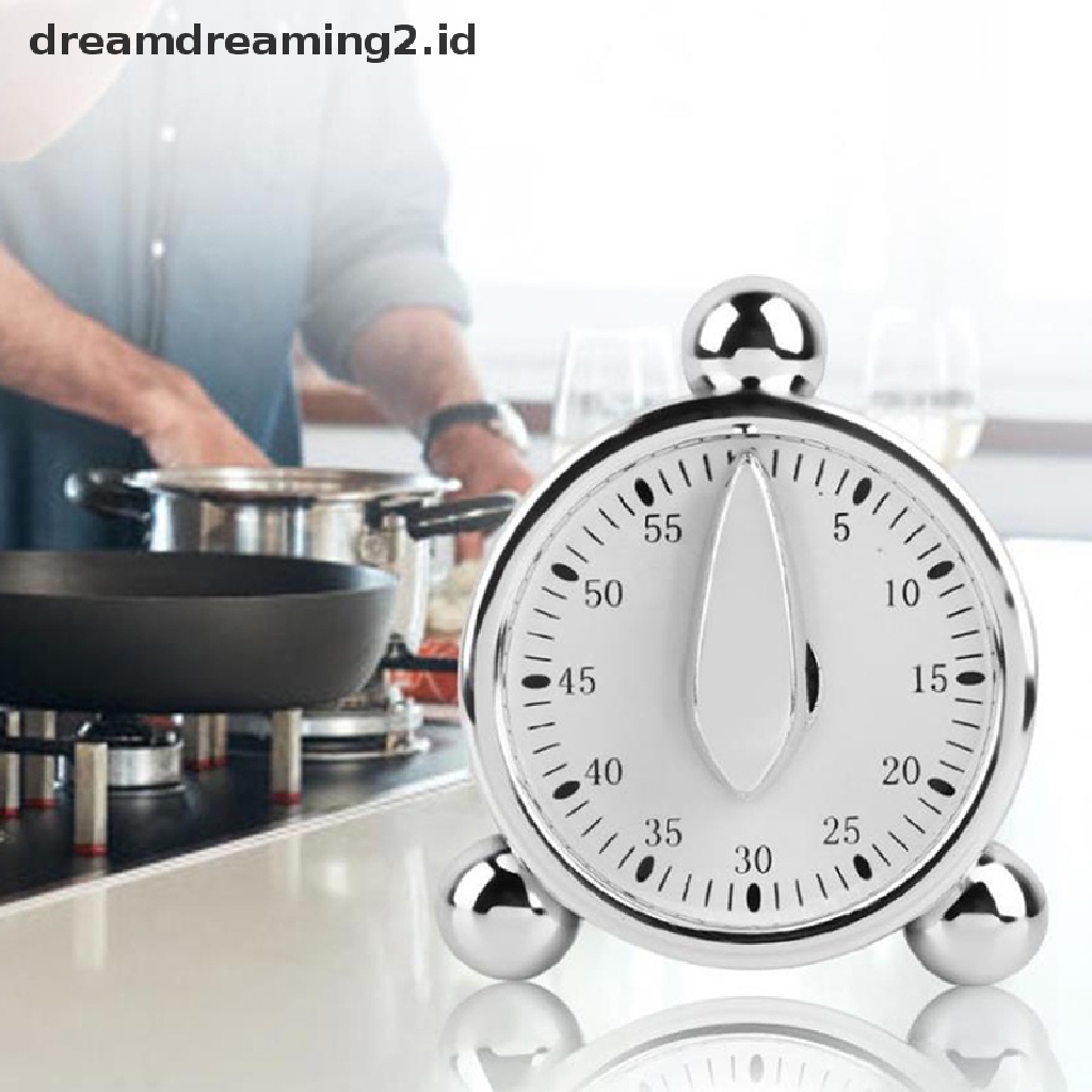 (dream) Jam Alarm Pengingat Masak Mekanik 60menit Untuk Timer Hitung Mundur Dapur.