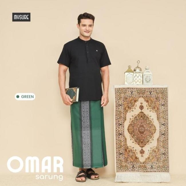 KAIN SARUNG PRIA DEWASA PREMIUM SHOLAT KATUN DAN POLIESTER OMAR HJ4654O