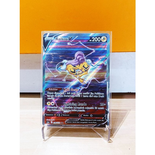 Kartu Pokemon Raikou V SAR Super Art Rare Original