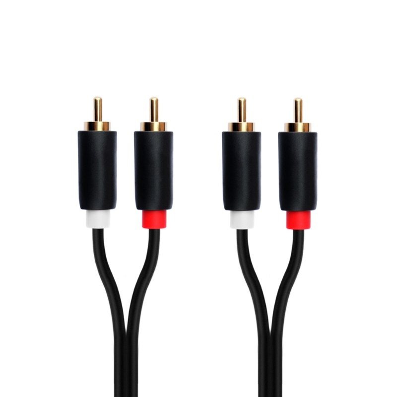 Zzz Kabel RCA 2RCA Male To 2RCA Male Stereo Interconnect Cable Cord Untuk Home Theater Set-top Box Amplifier Soundbox