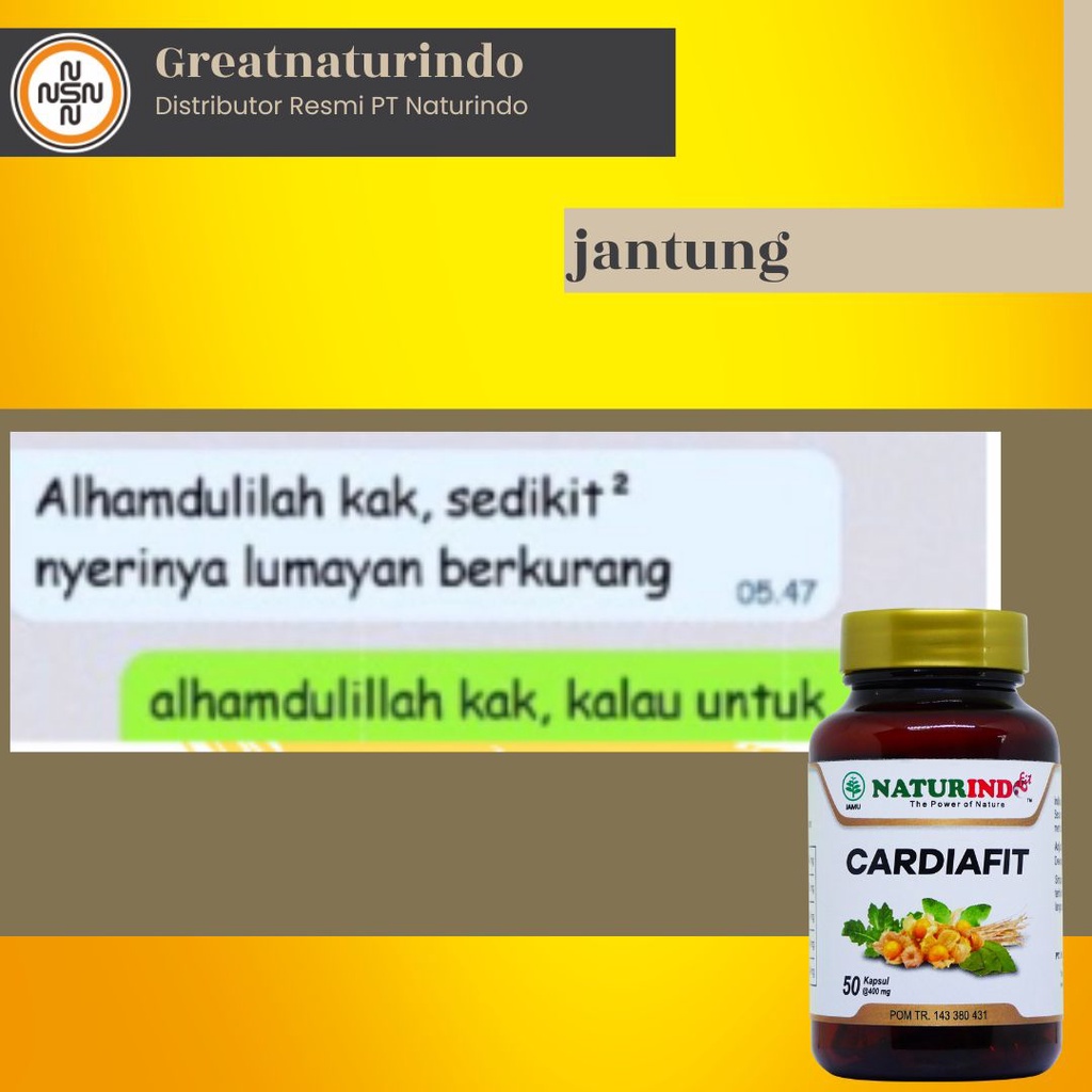 Obat jantung herbal sakit dada hiperhidrosis nyeri dada koroner berdebar lemah bengkak tangan berkeringat  Cardiafit Naturindo