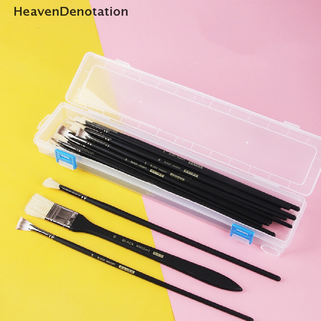 [HeavenDenotation] Brush Pager Pensil Kotak Penyimpanan Wadah Pulpen Cat Air Gambar Tools Bin HDV