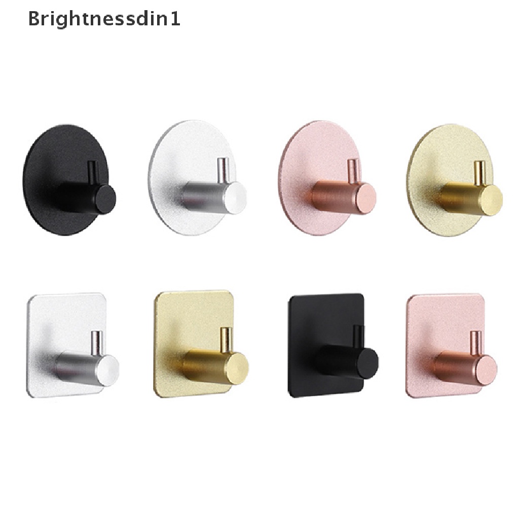 [Brightnessdin1] Kait Dinding Perekat Dipasang Kunci Pintu Kain Mantel Kamar Mandi Gantungan Gamis Peralatan Dapur Rak Tas Hook Organizer Untuk Butik Gantung