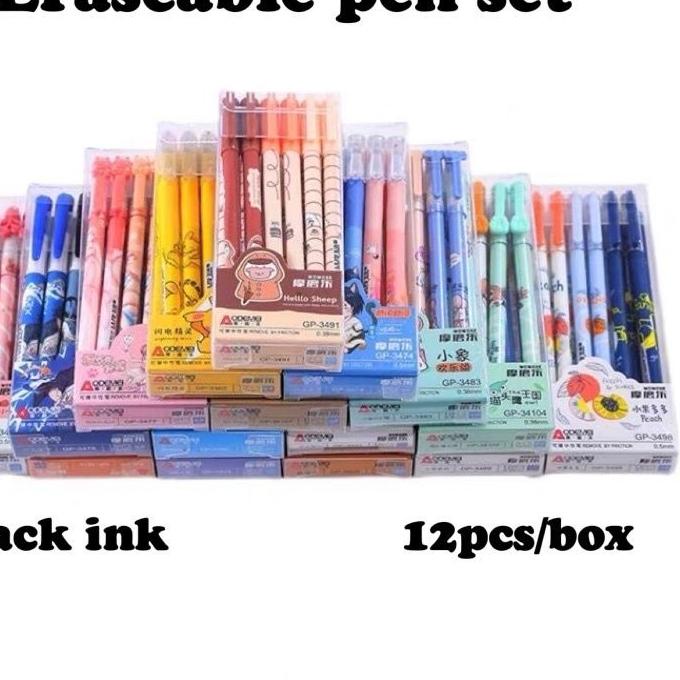 

POPULER (12pcs) pena bisa hapus/pen gel hapus/erasable pen/pen hapus lucu fancy ODEMEI FG5,,,