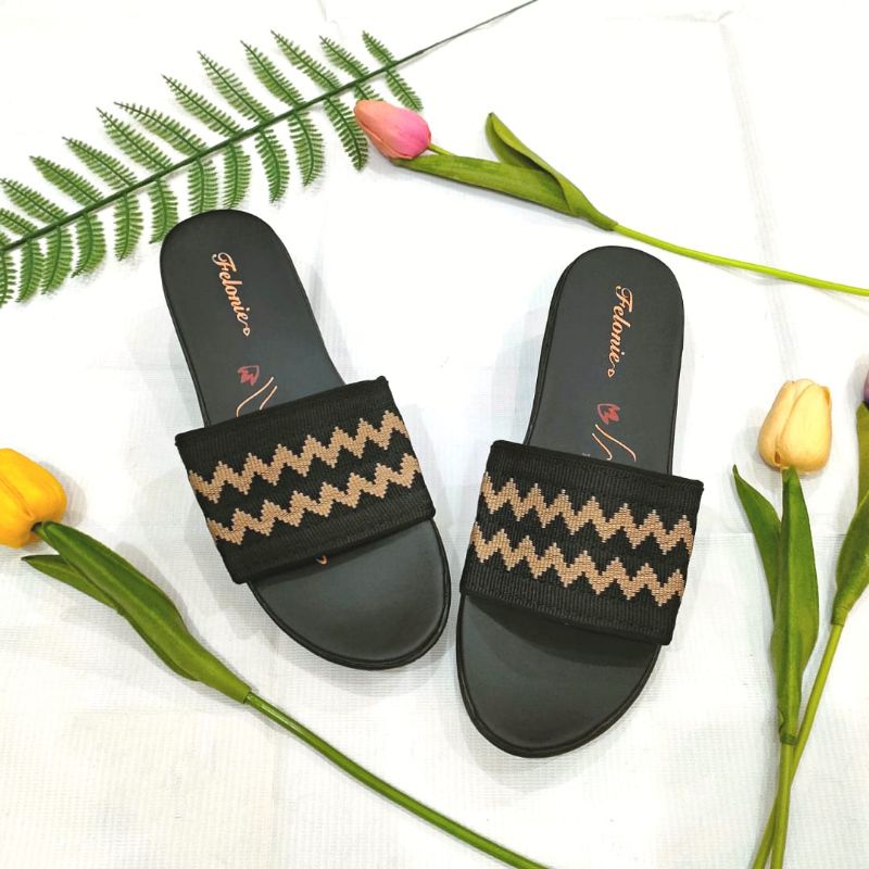 SANDAL WANITA TURKI MURAH FELONIE DHT 01 TRENDY KEREN KEKINIAN TERBARU TINGGI 5 CM