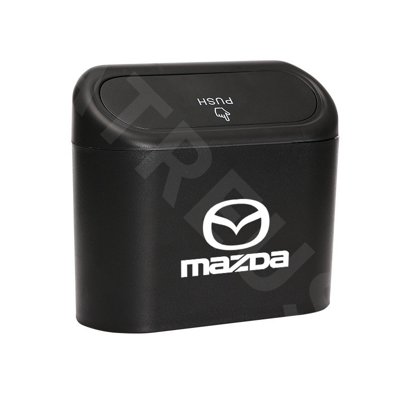 Mazda Tempat Sampah Mobil Gantung Tutup Flip Dustbin Tipe Tekan Storage Box Organizer Aksesoris Mobil Untuk2 3 CX5 CX30 CX8 CX3 Mazda2 6 5