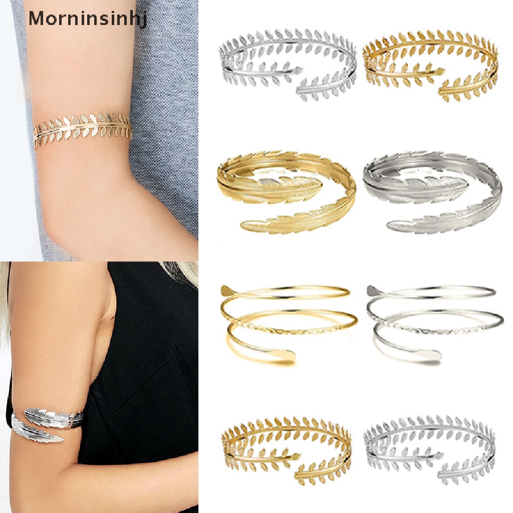 Mornin Fashion Gelang Lengan Untuk Wanita Perempuan Mental Terbuka Upper Arm Bangle Bracelet Sederhana Adjustable Armlet Armband id