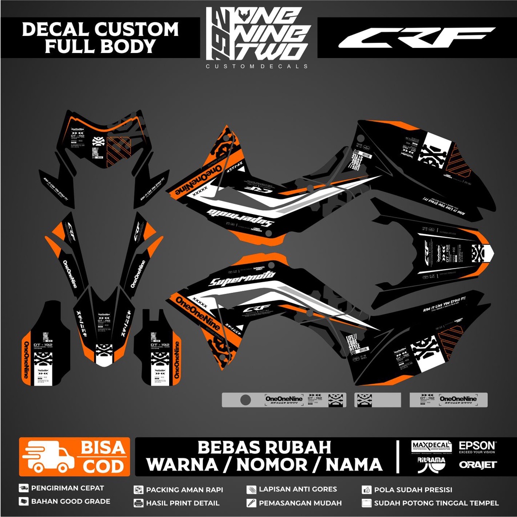 Decal Crf 150 L Fullbody Hitam Premium Bebas Custom