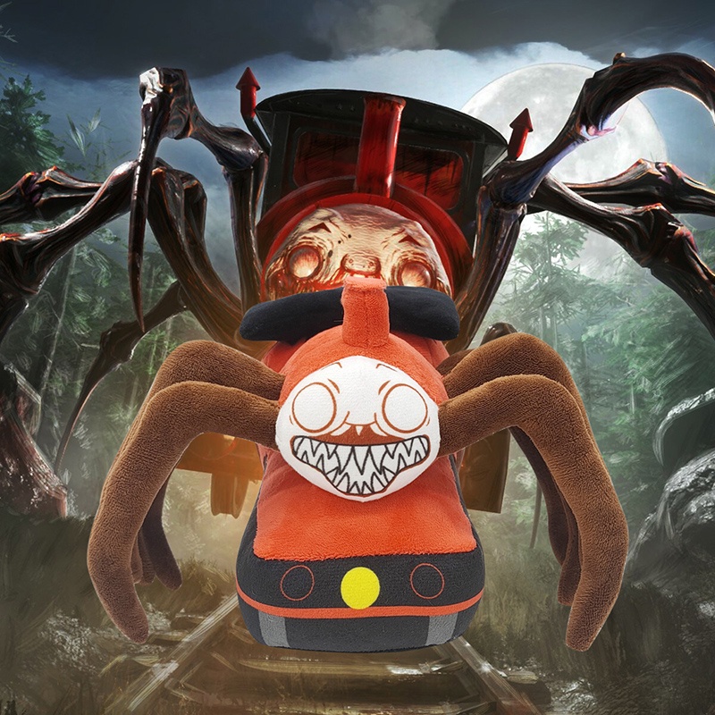 Horror Game Choo-Choo Charles Mainan Mewah Spider Lembut Boneka Boneka Mengerikan Charles Kereta Kartun Spider Plushies Mainan