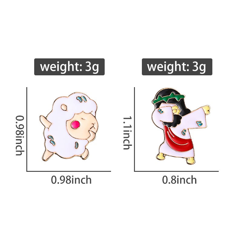Indah Kartun Domba Enamel Pin Hewan Lucu Bros Untuk Anak-Anak Perempuan Pakaian Kerah Pin Lucu Perhiasan Hadiah