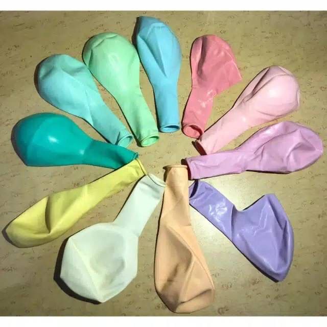 BALON WARNA PASTEL / BALON MACARON / BALON LATEX PASTEL 12 INCH HARGA SATUAN