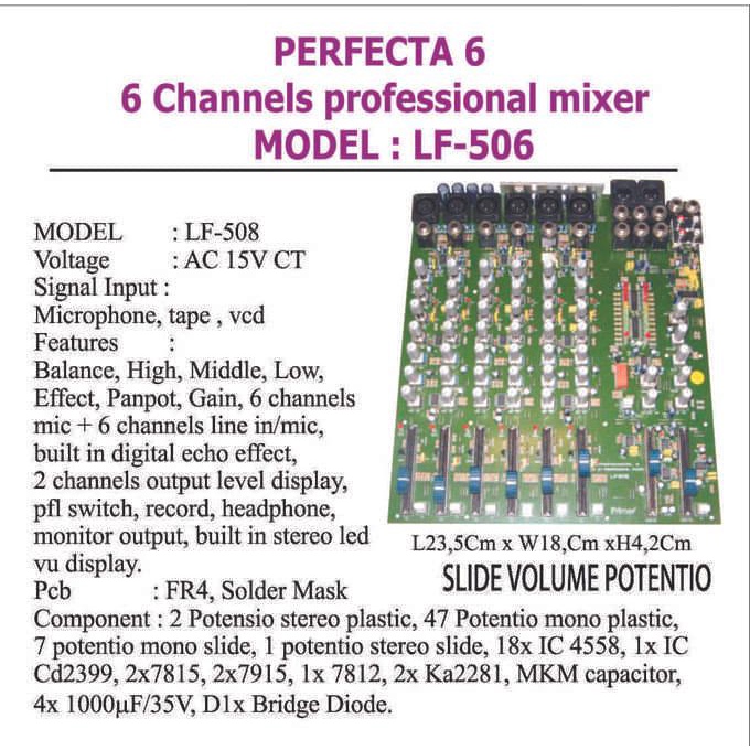 Kit Professional Mixer 6 Ch  (Perfecta 6 ) Type Lf 506 Best Seller