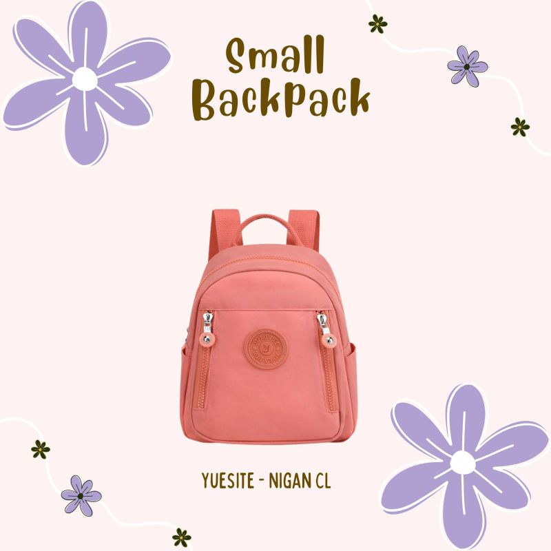 TAS RANSEL WANITA YUESITE NIGAN POLOS SMALL BACKPACK CEWEK KECIL