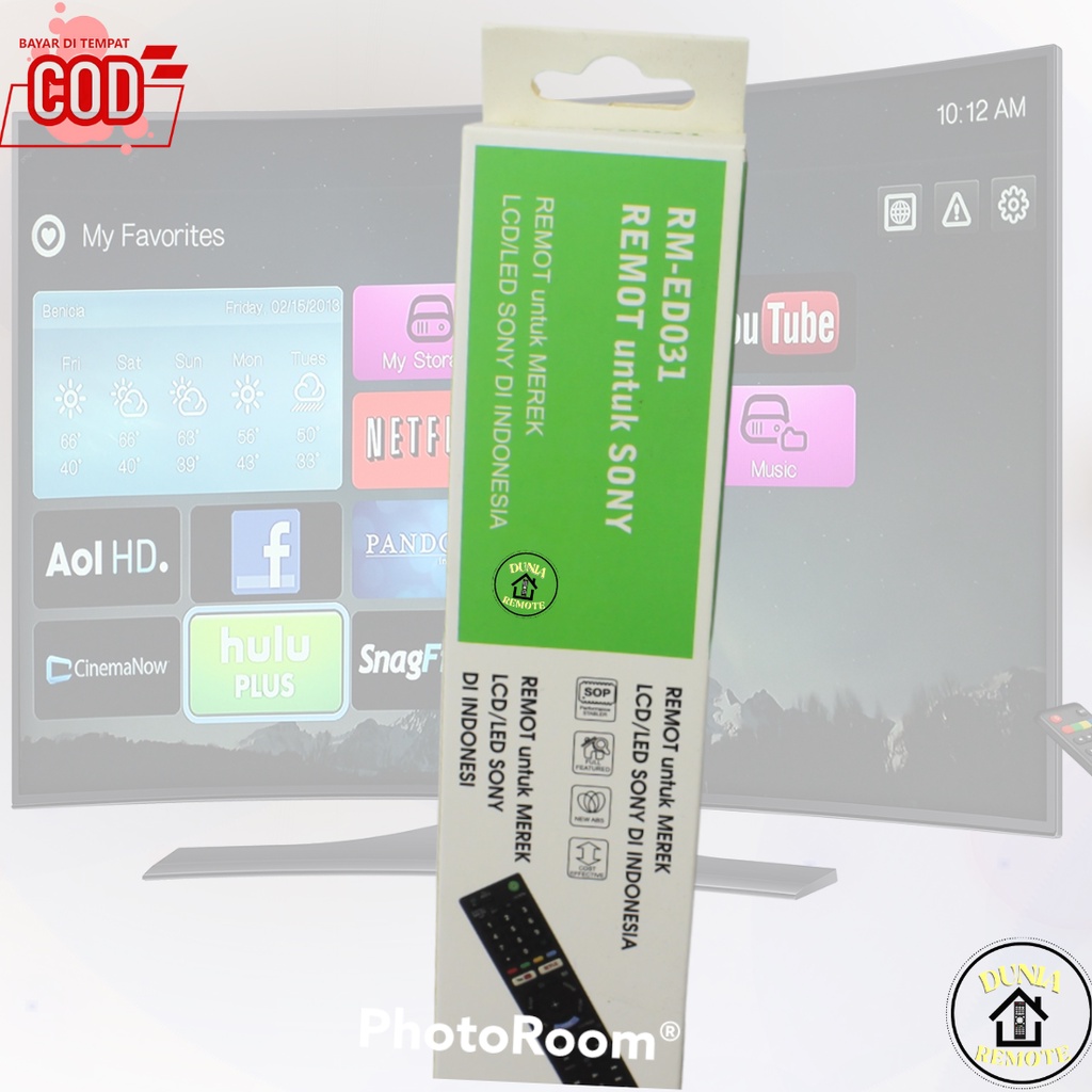 Remot Remote TV SONY BRAVIA android smart TV LED LCD Youtube netflix ED031 tanpa setting