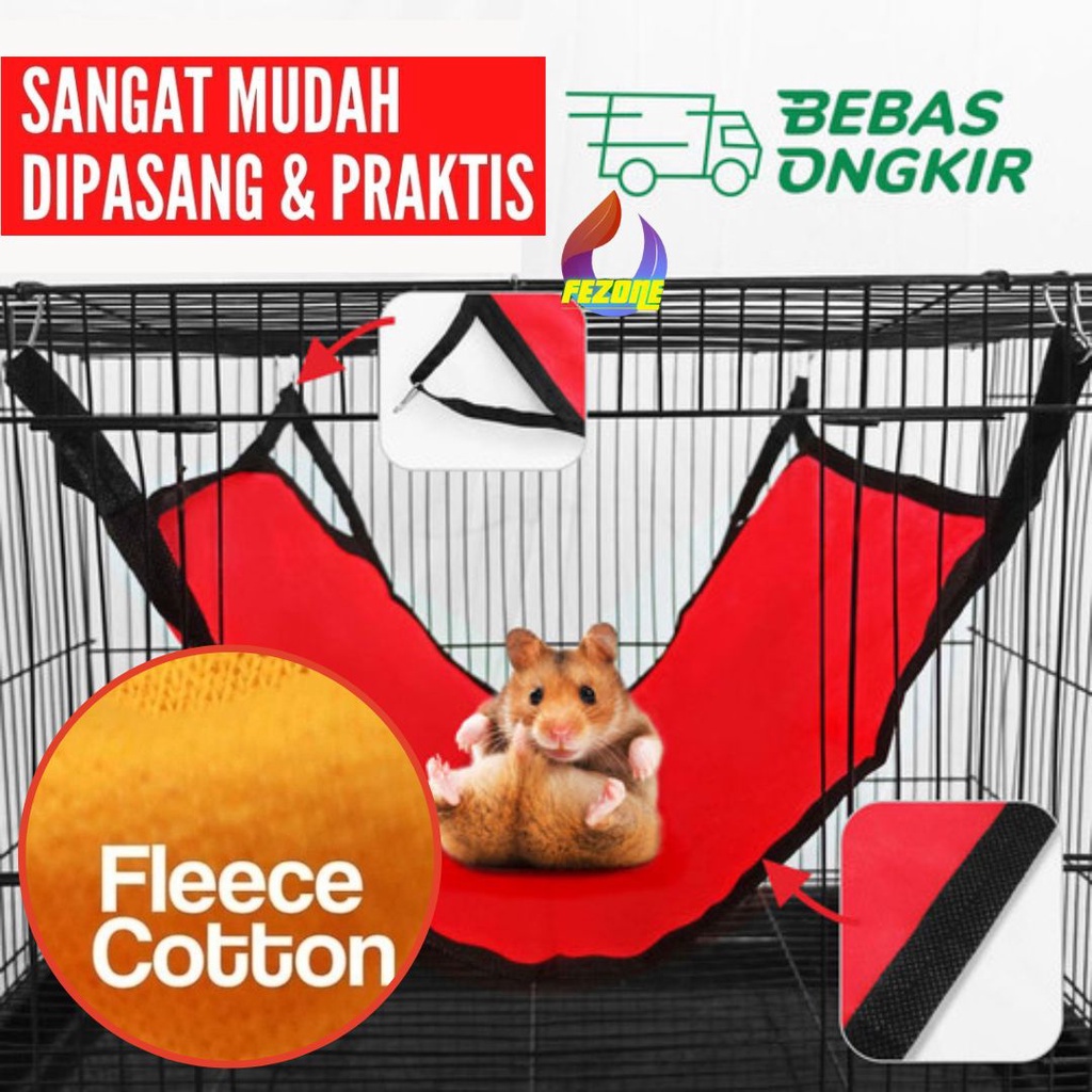 Tempat Bersantai yang Nyaman untuk Hamster Ayunan Hammock FEZONE