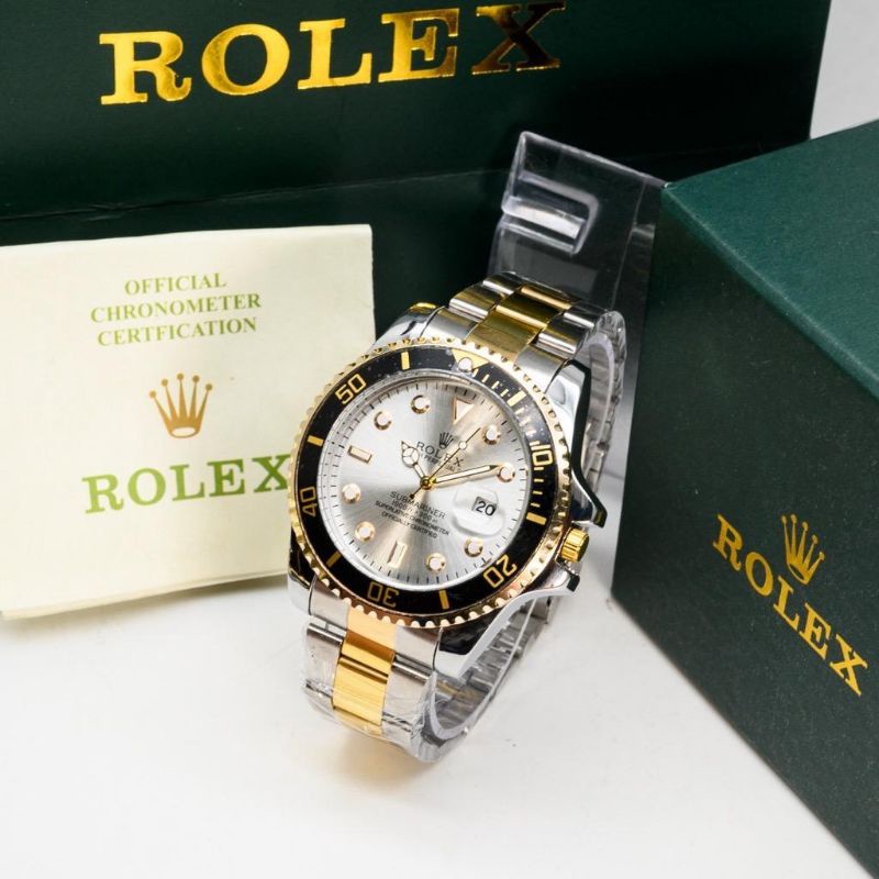 CUCI GUDANG Jam Tangan Pria Mewah Anti Air Rolex Submariner Premium Free Box & Baterai Cadangan