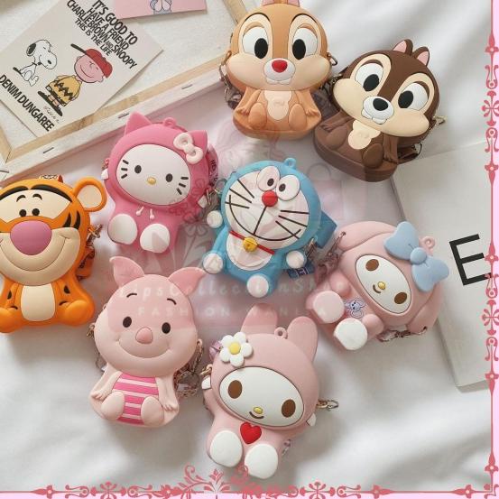✵ TAS JELLY ANAK RUBBER KOTAK KARAKTER IMPORT | TAS SELEMPANG ANAK KARAKTER ➳