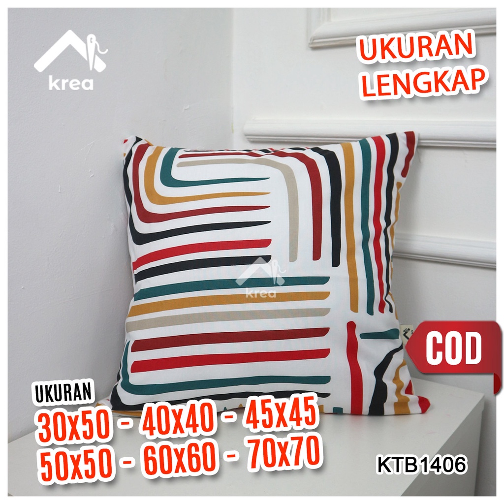 Sarung Bantal Sofa Ukuran 30x50, 40x40, 45x45, 50x50, 60x60, 70x70 - KTB1406