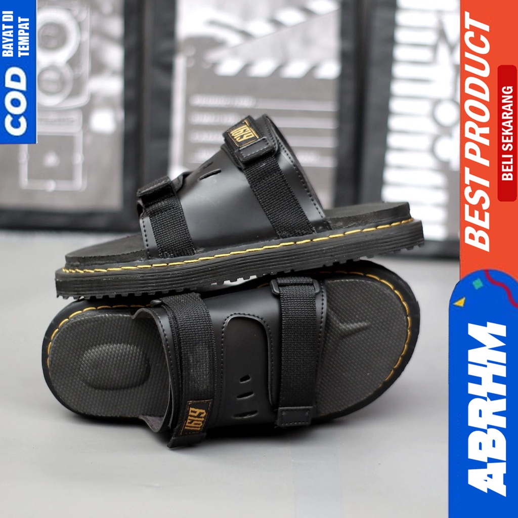 Sandal Slide Pria Docmart Terbaru Sendal Pria Distro Abraham Faster