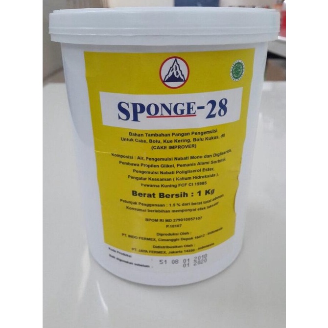 

sp merek 28, sponge 28, cake emulsifier, pengembang kue 1kg TERLARIS