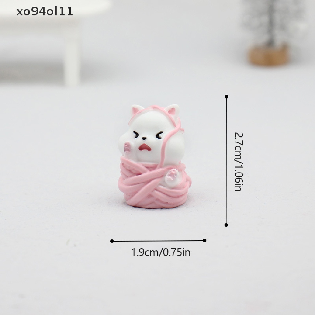 Xo Miniatur Kucing Patung Model Peri Lanskap Mikro Dekorasi Taman Mainan Anak DIY Berkebun Ornamen OL