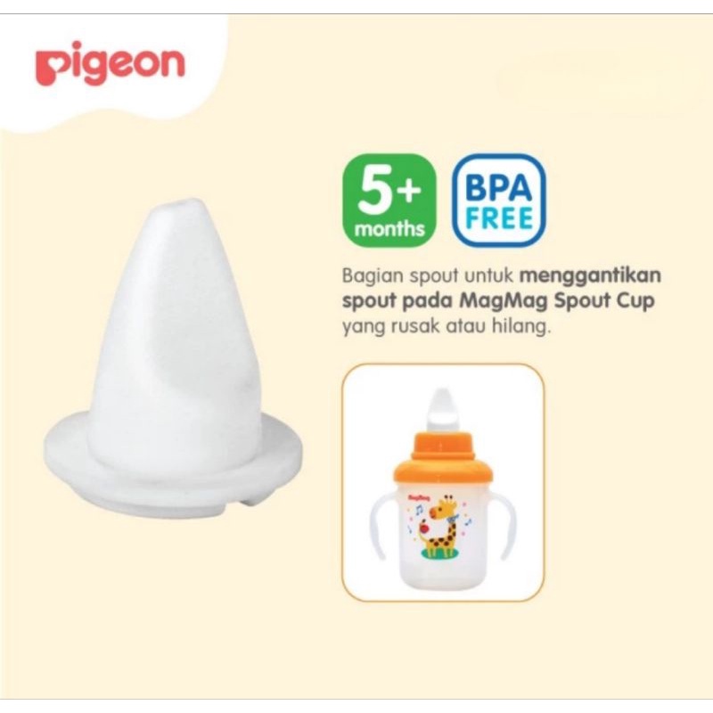 ORIGINAL Pigeon Magmag Spare Spout / Karet Putih Pigeon Spout untuk Magmag Step 2 / Spout replacement magmag spout cup