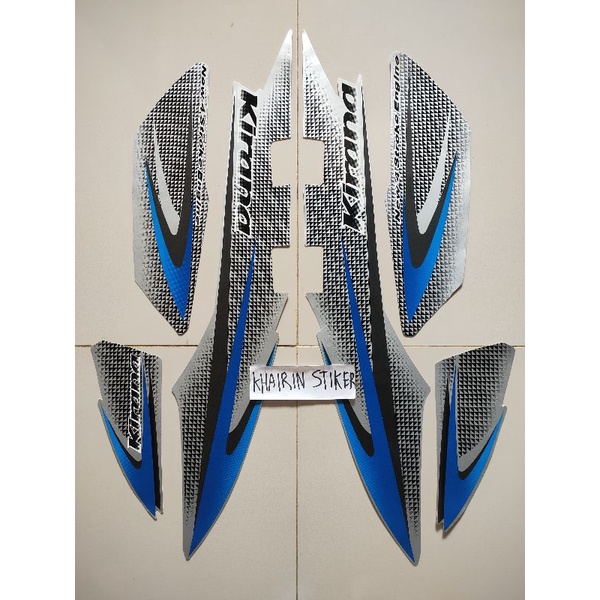 striping stiker Kirana 2005 silver biru