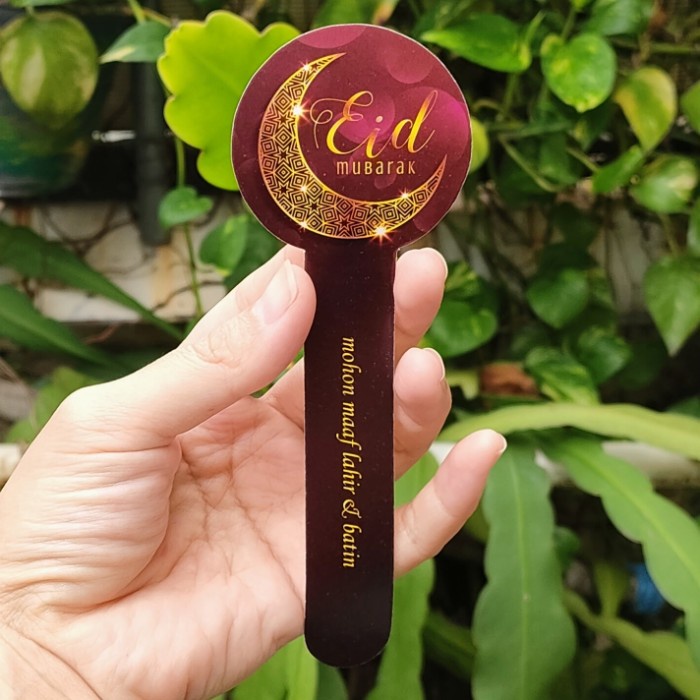 

stiker hampers lebaran stiker kue idul fitri - eid ungu