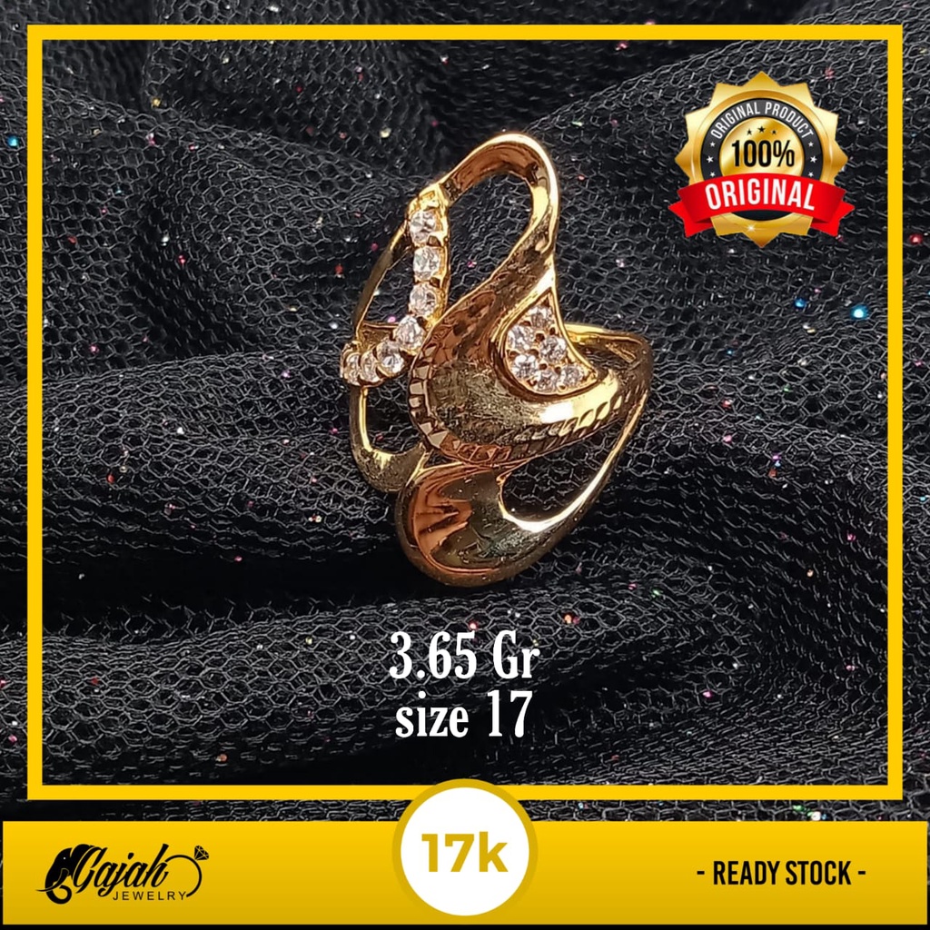 Cincin emas 17k - 3.65 gr kadar 750 - 4154