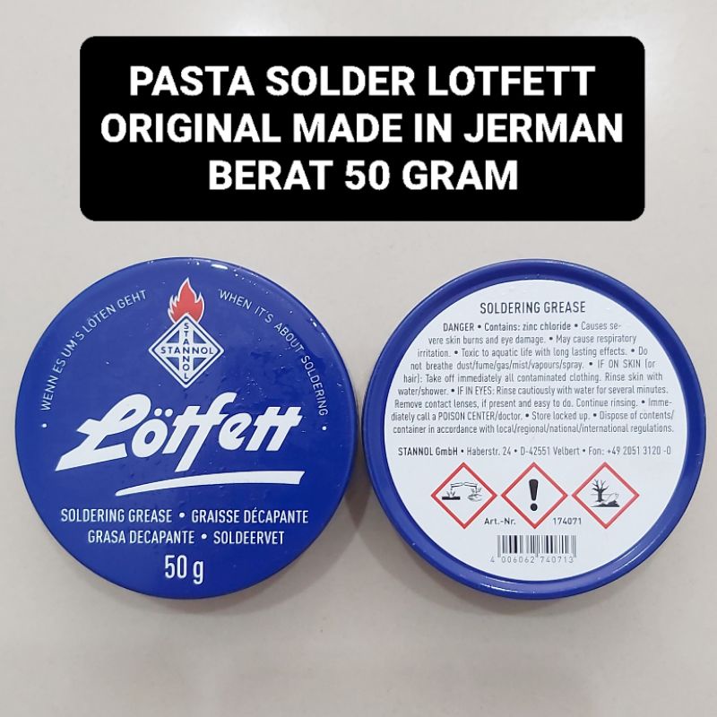 Pasta Solder Lotfett Original Made in Germany Minyak Solder Soldering Paste