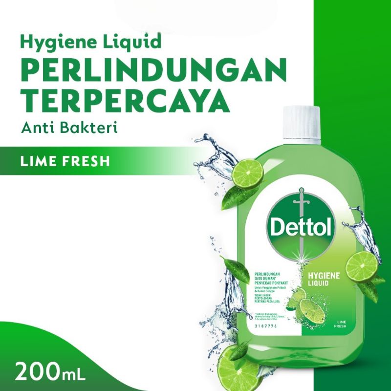 Dettol Cair Hygiene Lime Fresh 200 ml