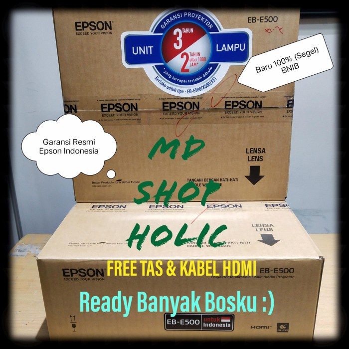 

[[JNT COD]] Proyektor - Projektor - EPSON EB - E500 - PENGGANTI S400 - XGA - 3300