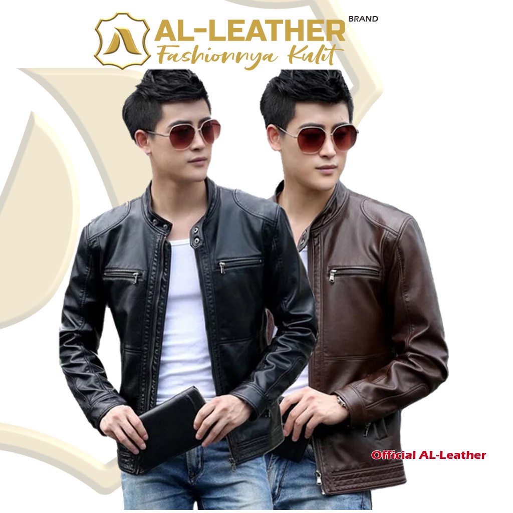 AL-Leather  Jaket Motor Kulit Pria Anti Air dan Angin Model Cruz Racing / Jaket Touring motor Pria [ 4 Model ]