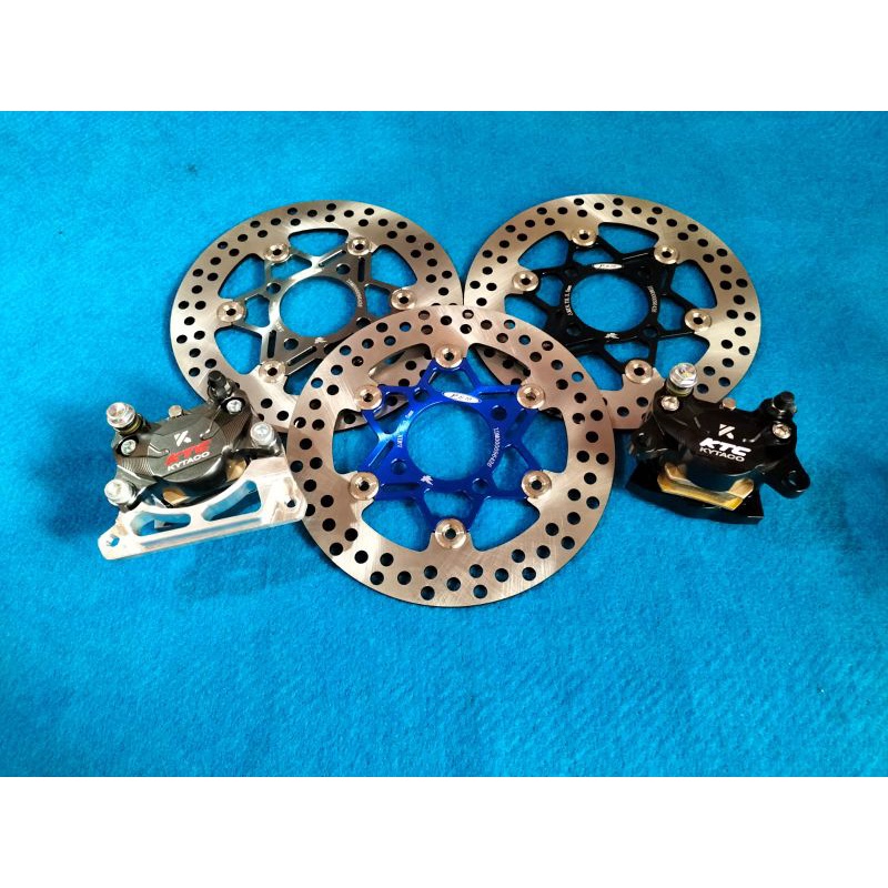 kaliper ktc kytaco 2p besar Kn01V2 plus breket sama disc PSM 220mm buat beat karbu beat fi Fino scop