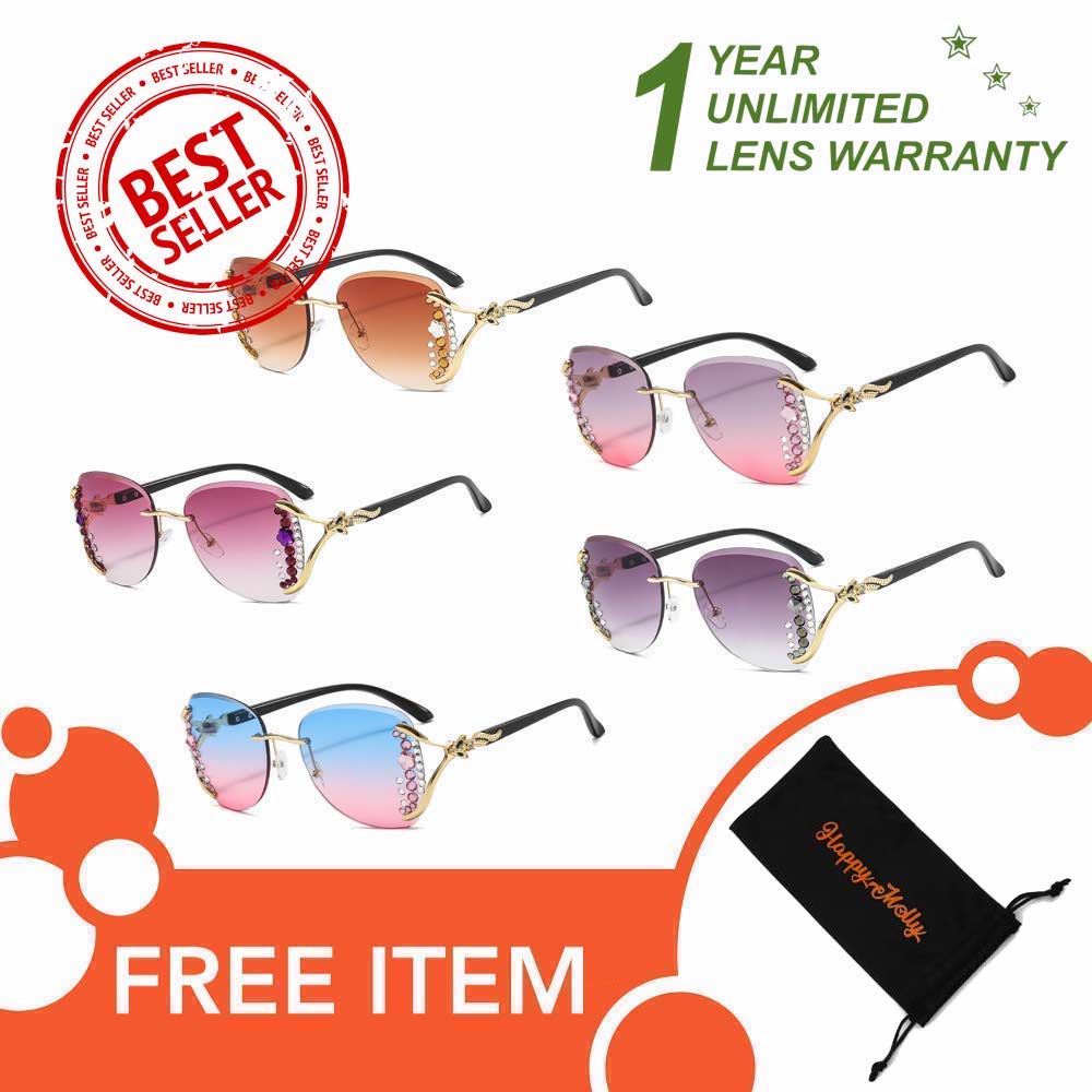 Kacamata UV400 - Anti Radiasi - Sunglasses Wanita Korea - HM8162 ( Group ) FREE Sarung