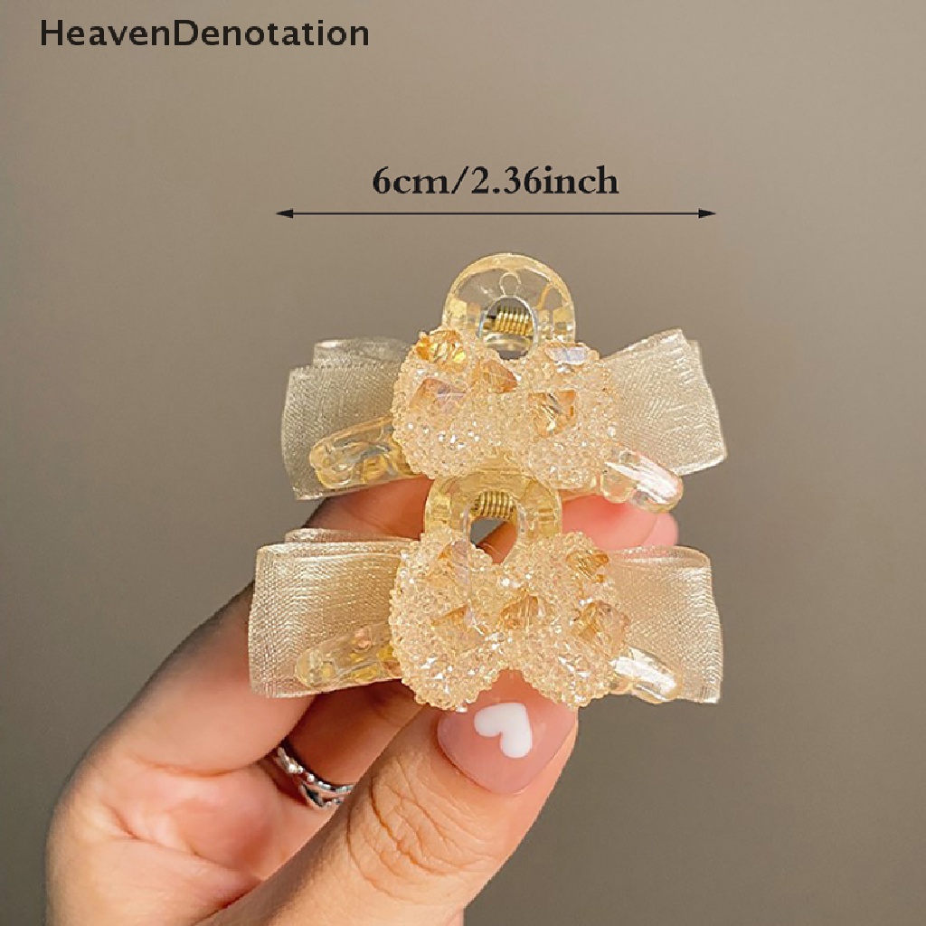 [HeavenDenotation] Baru Korea Dua Sisi Ikatan Simpul Kecil Rambut Cakar Ponytail Wanita Temperamen Mesh Claw Clip Barrette Aksesoris Rambut Hiasan Kepala HDV