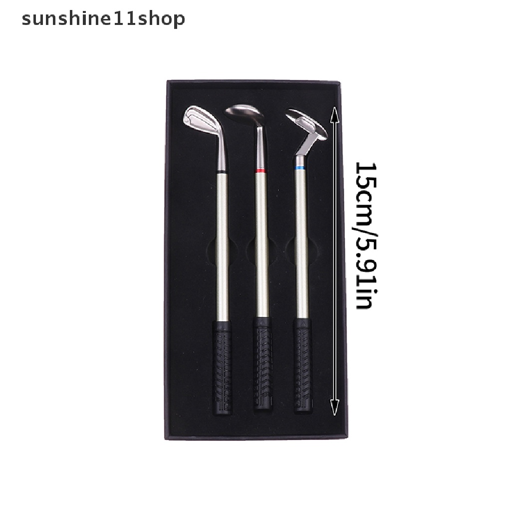 Sho Golf Pen Set Mini Desktop Golf Ball Pen Gift Termasuk Putg Green 3clubs Pen Balls Dan Bendera Meja Permainan Hadiah Kantor Sekolah N