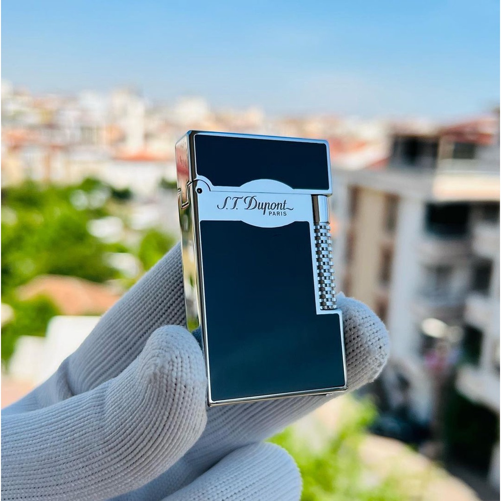 Korek Api St Dupont Ligne Black Silver Premium Quality