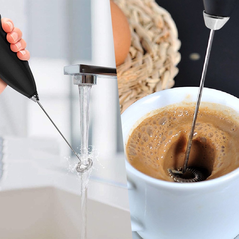 ღ Stainless Steel Genggam Kopi Mixer Listrik Mini Pengocok Telur Kopi Susu Frother Foamer Kocokan Mixer Stirrer Portable Blender Kitchen kocokan Alat