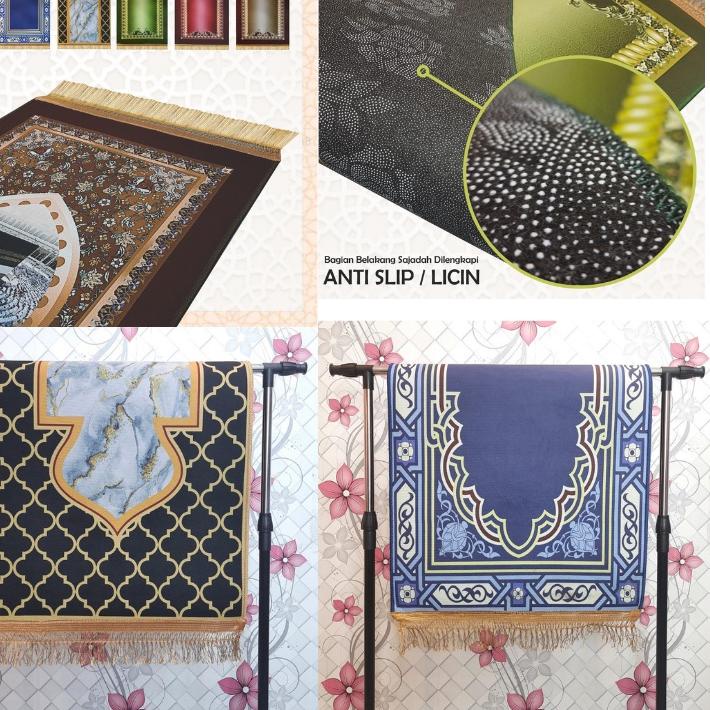 ✧ {BISA COD} Sajadah Tebal Premium  Berkualitas  Anti Slip Ukuran 110 x 60cm / Sajadah Bulu Tebal / 