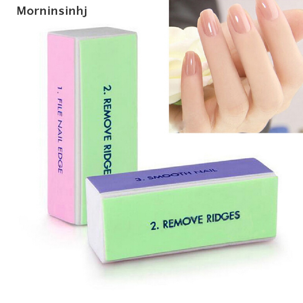 Mornin 1pcs Nail Art Manicure 4arah Shiner Buffer Buffing Block Amplas File id