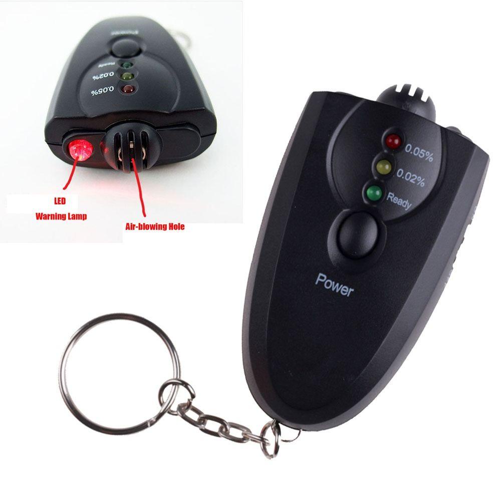 TOP Mini Alcohol Tester Portable Lampu Merah LED Gantungan Kunci Breathalyzer