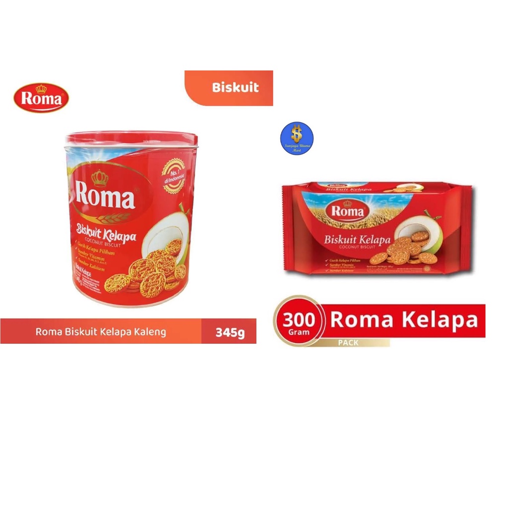 

Biskuit Roma Kelapa 300 gram/345 gram-Roma Coconut Biscuit