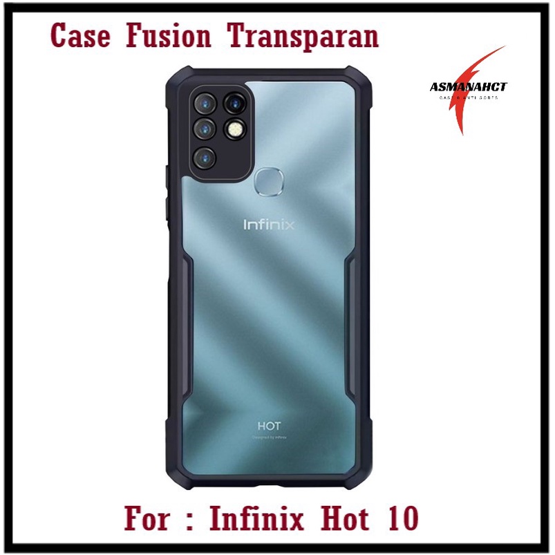 Soft Case Fusion Transparan Shock Proof INFINIX HOT 10 Hot 10s Hot 11s Soft Casing Transparan ANTI - FALL Air Bag Premium INFINIX HOT 10 Hot 10s Hot 11s