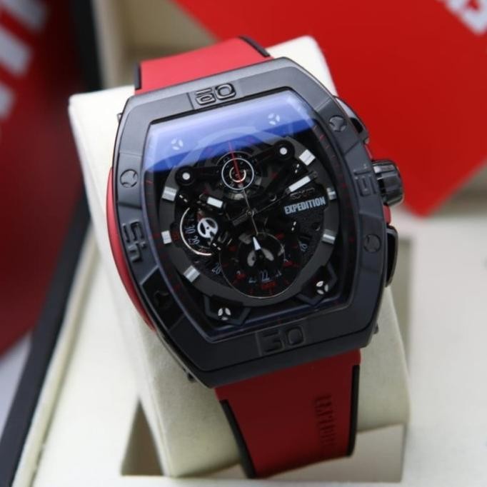 Jam Tangan Pria Expedition EXP 6800 / E6800 Black Red