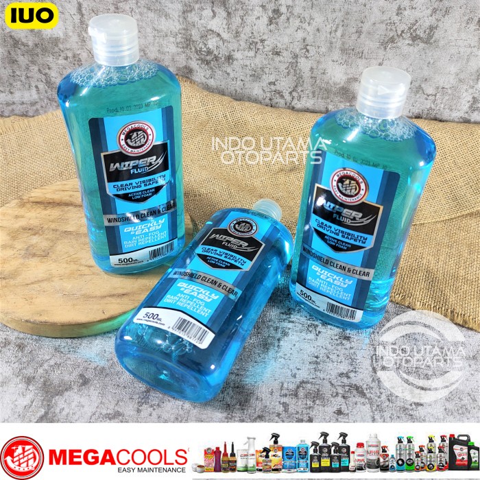 Cairan Air Wiper Fluid Megacools Pembersih kaca Anti Fog Rain 500ml