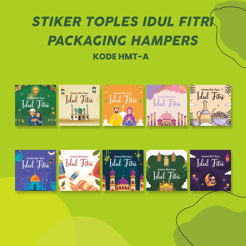

(10PCS) STIKER TOPLES HAMPERS IDUL FITRI/ LEBARAN KODE HMT-A